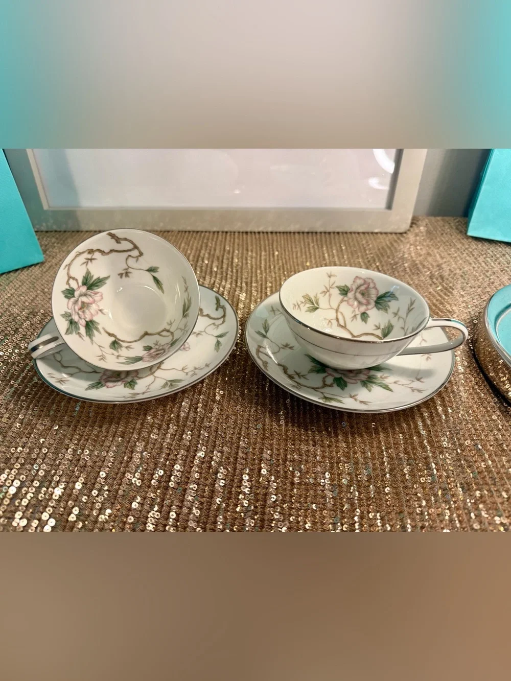 🌸H8 - Chatham Noritake China Tea Cup and Saucer Set (x 2) 🌸🛍️